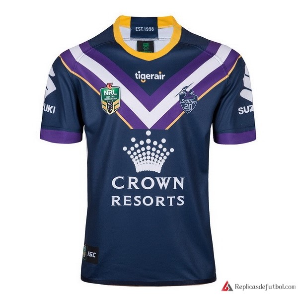 Camiseta Melbourne Storm Primera equipación 2018 Azul Rugby
